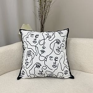 ins Style Knitted Cotton Edge Pillowcase Fashion Simplicity Home Office Throw Pillowcase Living Room Bedroom Sofa CushionCover Lightinthebox