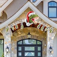 Christmas Door Sticker Snowman Elk Diy Foreign Trade Holiday Floor Sticker Wall Sticker Waterproof Lightinthebox - thumbnail