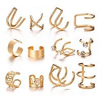 Earring Set Earrings Hanging Earrings Geometrical Stylish Punk European Trendy Imitation Diamond Earrings Jewelry Black  Gold  Silver For Street Prom Date Birthday Festival Lightinthebox - thumbnail