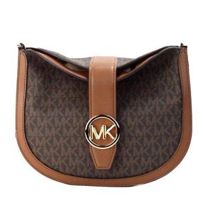 Michael Kors Gabby Small Brown Signature PVC Foldover Hobo Crossbody Bag - 79620