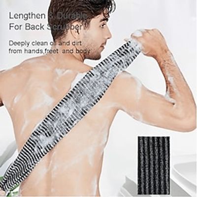1pc Exfoliating Back Scrubber, Body Scrubber For Shower Bath, Long Strip Rubbing Scrub Towel, Exfoliating Washcloth Bath Towel For Men Women Exfoliation, Body Scrubbing Brush Loofah Exfoliator Lightinthebox