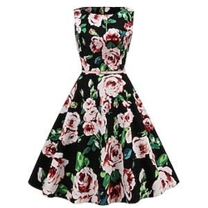 Retro Vintage 1950s Swing Dress Flare Dress Audrey Hepburn Women's Cosplay Costume Ball Gown Masquerade Party Tea Party Casual Daily Dress miniinthebox