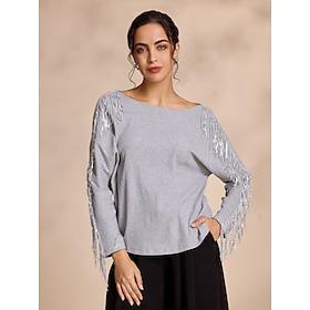 Cotton Tassel Fringe Magyar Sleeve T-shirt