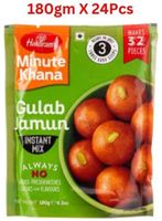 Haldirams Instant Mix Gulab Jamun, 180 Gm Pack Of 24 (UAE Delivery Only)