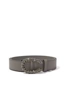 Leather Belt With Crystal Dionysus Buckle - thumbnail