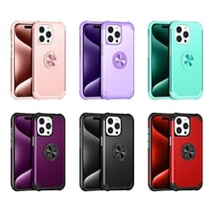 Phone Case For iPhone 15 Pro Max iPhone 14 13 12 11 Pro Max X XR XS 8 7 Plus Back Cover Magnetic Adsorption Ring Holder Shockproof TPU PC Lightinthebox
