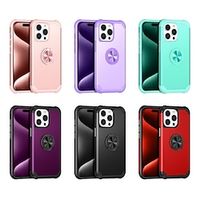 Phone Case For iPhone 15 Pro Max iPhone 14 13 12 11 Pro Max X XR XS 8 7 Plus Back Cover Magnetic Adsorption Ring Holder Shockproof TPU PC Lightinthebox - thumbnail