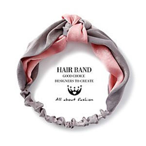 korean version of two-color stitching chinese knot wide-brim cross hairband retro satin middle knot hit color hairband headband tide Lightinthebox