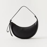 Sasha Solid Baguette Bag with Handle and Zip Closure