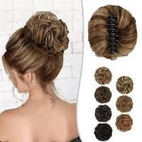 Claw Clip Messy Bun Hairpiece Wavy Curly Messy Hair Bun Extensions Claw Clip on Chignon Soft Synthetic Bun Hair For Women Girls Daily Lightinthebox