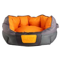 GiGwi Place Soft Bed Orange & Grey Medium