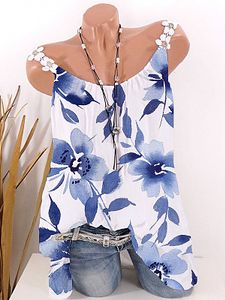 Floral Print Sleeveless T-shirt