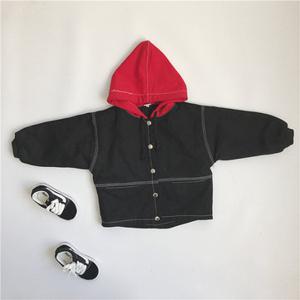 Patchwork Design Boys Hooded Coat