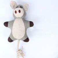 For Pet Chewing Animal Toy For Dogs With Cotton Handle Rope - Pig