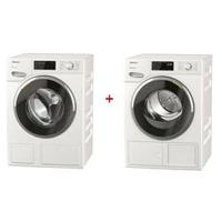 Miele Front Load Washer WWG 660 WCS TwinDos WiFi 9kg with Miele Heat-pump Dryer TWF 640 WP EcoSpeed 8kg