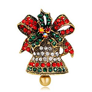 MISSING U Women's Brooches 3D Christmas Fashion Brooch Jewelry Gold For Christmas Gifts Halloween Dress Party amp; Evening New Year Lightinthebox
