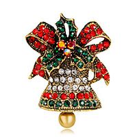 MISSING U Women's Brooches 3D Christmas Fashion Brooch Jewelry Gold For Christmas Gifts Halloween Dress Party amp; Evening New Year Lightinthebox - thumbnail