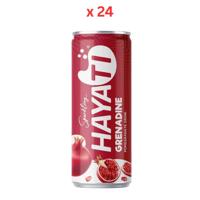 Hayati Grenadine Sparkling Pomegranate Fruit Can Juice Drink 250ml Pack Of 24