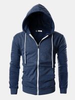 Solid Color Casual Sport Hoodies