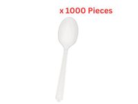 Hotpack Plastic Medium Duty White PP Spoon 1000 Pieces - DSPMDPPW