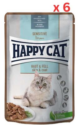 Happy Cat Mis Sensitive Skin & Coat 85G (Pack Of 6)