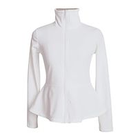 Figure Skating Fleece Jacket Women's Girls' Ice Skating Jacket Top Navy Black White Stretchy Training Competition Skating Wear Thermal Warm Long Sleeve Ice Skating Figure Skating Lightinthebox - thumbnail