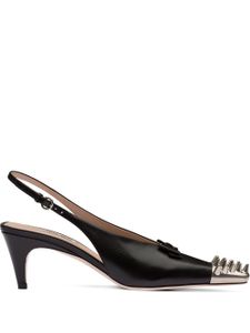 Miu Miu spiked toe cap slingback pumps - Black