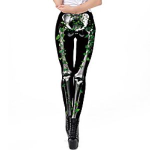 Women's Loungewear Bottom Home Party Halloween Street Print Skull Polyster Funny Soft Fall Winter Long Pant Lightinthebox
