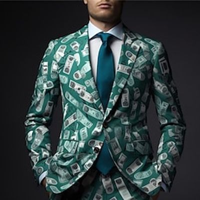 Dollar Business Abstract Men's Coat Blazer Work Wear to work Going out Fall Winter Turndown Long Sleeve Green S M L Polyester Weaving Jacket Lightinthebox Dollar Business Abstract Men's Coat Blazer Work Wear to work Going out Fall Winter Turndown Long Sleeve Green S M L Polyester Weaving Jacket Lightinthebox