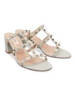 Rockstud Block Heel Sandals - Opal Grey - thumbnail