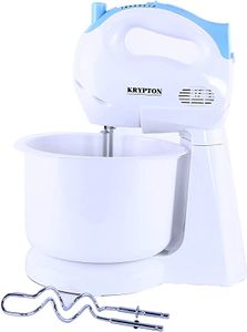 Krypton Hand Mixer with Bowl, 2.3 Liters (White/Blue) (KNSM6102)