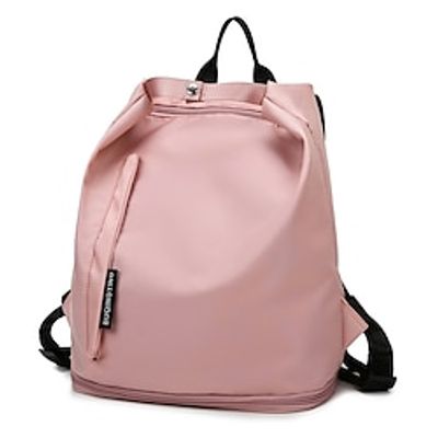 Women's Backpack Mini Backpack School Traveling Solid Color Oxford Cloth Large Capacity Waterproof Lightweight Zipper Black Light Green Pink Lightinthebox
