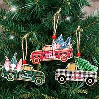 Christmas Decorations Wooden Plaid Car Elderly Christmas Tree Decorations Christmas Wooden Pendants Home Decor miniinthebox Christmas Decorations Wooden Plaid Car Elderly Christmas Tree Decorations Christmas Wooden Pendants Home Decor miniinthebox