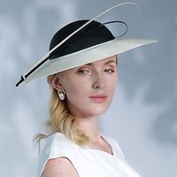Hats Fiber Bowler  Cloche Hat Sun Hat Wedding Casual Elegant Wedding With Feather Headpiece Headwear Lightinthebox - thumbnail