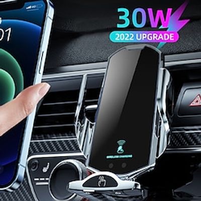 Wireless Charger Car Charger with Cable 30 W Output Power 3 Port Car Charger Wireless Charging Stand CE Certified EMC Fast Wireless Charging 3 in 1 For Cellphone 1 PC Lightinthebox