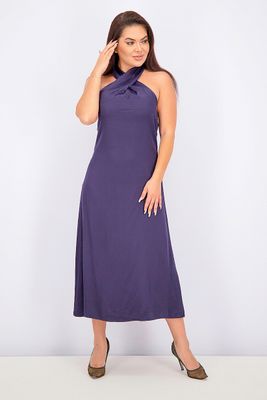 Womens Halterneck Dress Navy Womens Halterneck Dress Navy