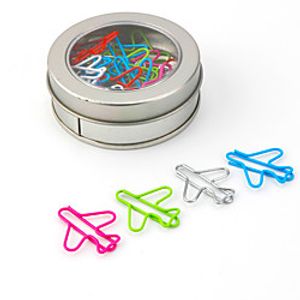 10 Boxes Paper Clip Aircraft Suit Metal Color Special-shaped Paper Clip 2.63 cm Lightinthebox