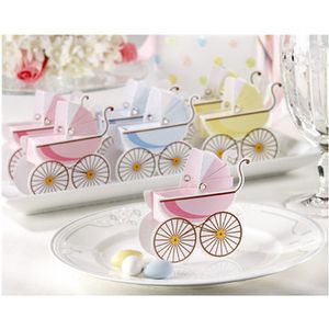 10pcs Wedding Favor Baby Shower Baby Stroller Candy Box Wedding Supplies