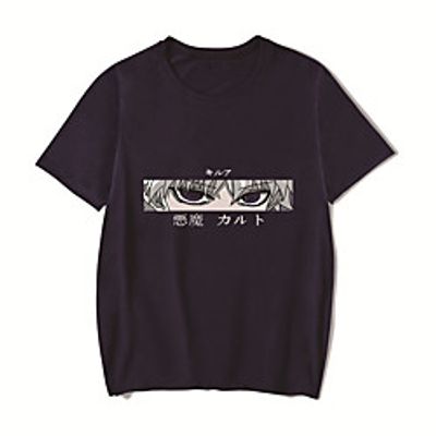 Men's Unisex Tee T shirt Hot Stamping Anime Graphic Prints Plus Size HUNTERXHUNTER Print Short Sleeve Casual Tops Cotton Basic Designer Big and Tall White Black Red Lightinthebox