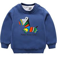 Kids Boys' Sweatshirt Long Sleeve Green Blue Pink Letter Animal Indoor Outdoor Active Daily 3-6 Years Lightinthebox - thumbnail