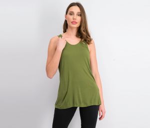 Womens Plain Tank Top  Olive
