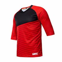 CAWANFLY Men's Long Sleeve Cycling Jersey Summer Red Bike Top Mountain Bike MTB Road Bike Cycling Quick Dry Breathable Sports Clothing Apparel  Micro-elastic Lightinthebox - thumbnail
