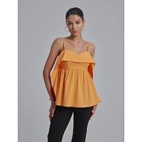 Sweetheart Peplum Strap Top