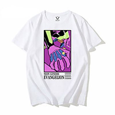 Inspired by Neon Genesis Evangelion Cosplay Anime Cartoon Polyester  Cotton Blend Print Harajuku Graphic Kawaii T-shirt For Women's  Men's Lightinthebox