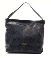 Pompei Donatella Elegant Blue Python Print Leather Shoulder Bag (PODO-5786)