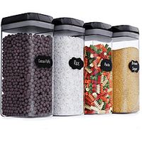 Airtight Large Food Storage Container Box 1.9L Four-Piece Set Kitchen Sealed Cans Moisture-Proof Transparent Tank Grain Cereal Spaghetti Noodles Pasta Flour Oats Nut Lightinthebox - thumbnail
