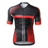 21Grams Men's Short Sleeve Cycling Jersey Summer Spandex Red Blue Stripes Bike Top Mountain Bike MTB Road Bike Cycling Quick Dry Moisture Wicking Sports Clothing Apparel  Athleisure Lightinthebox - thumbnail