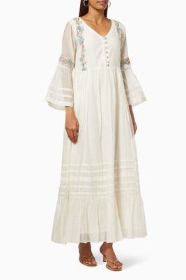 Kylie Maxi Dress in Cotton Silk Blend Kylie Maxi Dress in Cotton Silk Blend
