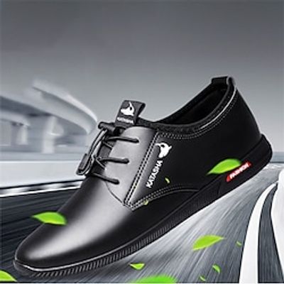 Men's Oxfords Leather Loafers Business Casual Outdoor Daily PU Breathable Comfortable Slip Resistant Black Brown Fall Winter miniinthebox Men's Oxfords Leather Loafers Business Casual Outdoor Daily PU Breathable Comfortable Slip Resistant Black Brown Fall Winter miniinthebox