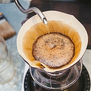 100pcs Cone Coffee Filter #2 Coffee Filters Cone Paper Unbleached Disposable Coffee Filters Fit for Drip Coffee Maker miniinthebox